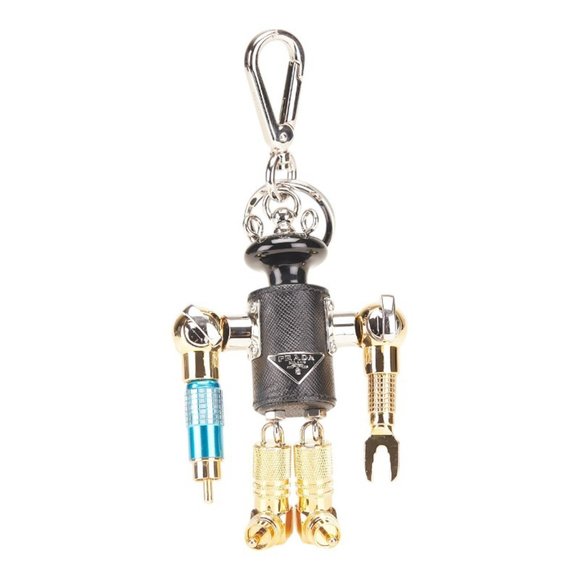 PRADA Black Saffiano Keyring - Picture 1 of 7